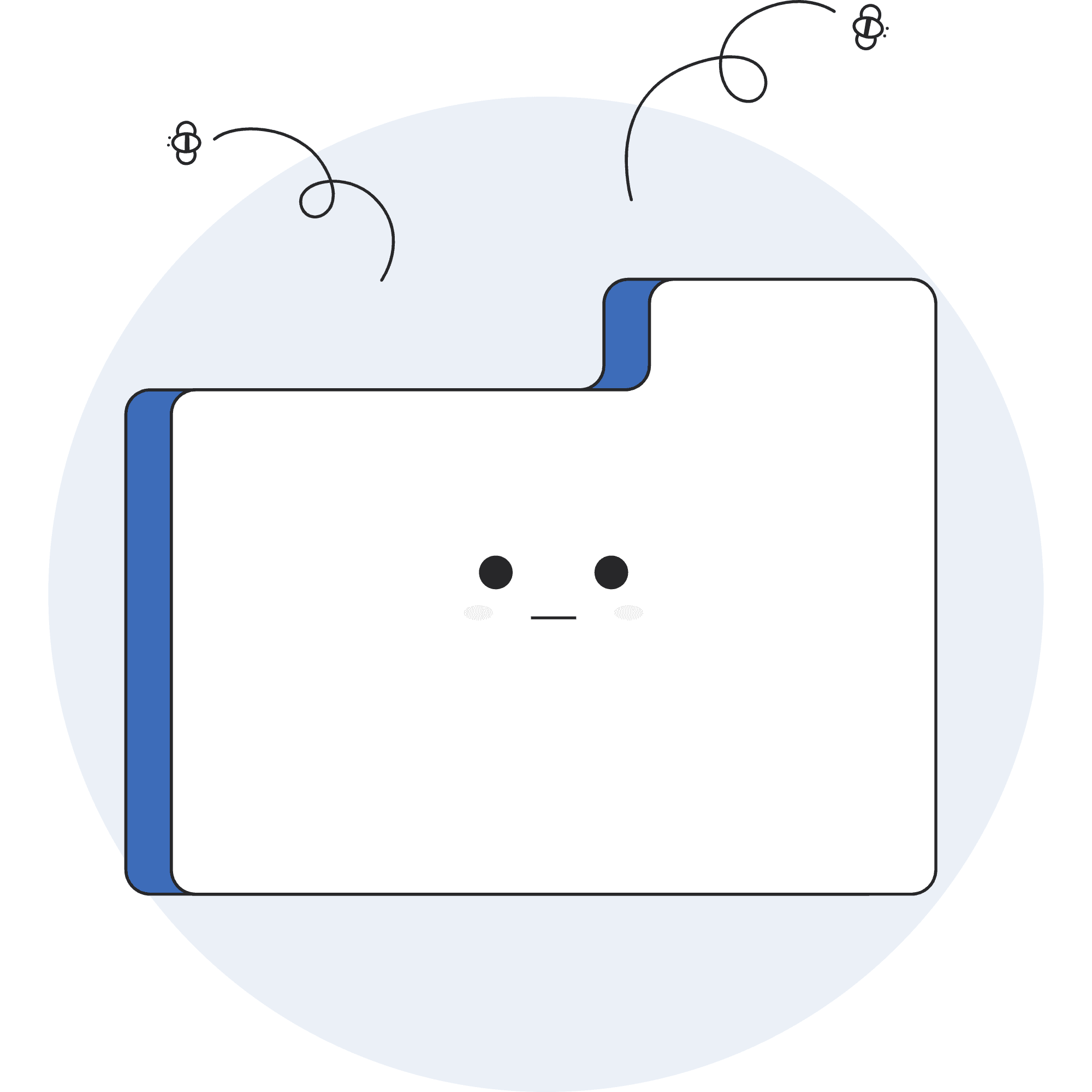 An illustration of an empty folder representing there are no articles